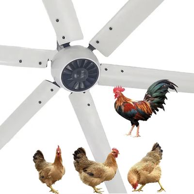 조용한 1.5kW 24FT 고속 HVLS PMSM 모터와 함께 큰 산업용 전기 천장 팬