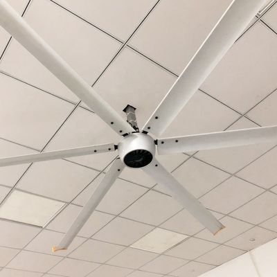 조용한 1.5kW 24FT 고속 HVLS PMSM 모터와 함께 큰 산업용 전기 천장 팬