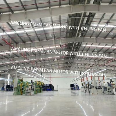 IE 1 효율성 1100w 3단계 PMSM 모터 산업용 대형 BLDC HVLS 천장 팬