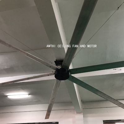 강력한 1.5kw 인덕션 HVLS bldc 팬 모터 10ft 12ft 16ft 18ft 큰 풍 작업실