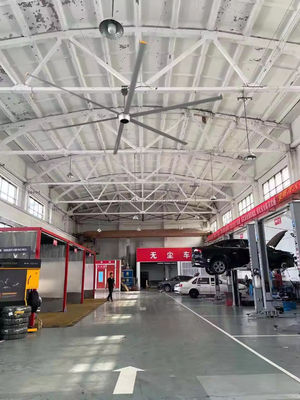 AMCLING 220V 380V 축적 흐름 팬 1500W 영구 자석 동기 HVLS 천장 팬
