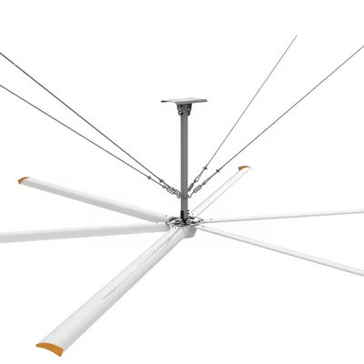 AMCLING 220V 380V 축적 흐름 팬 1500W 영구 자석 동기 HVLS 천장 팬