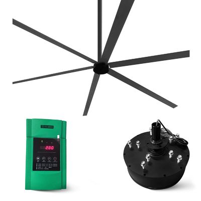 자이언트 산업 12ft 24ft 1.5KW 알루미늄 블레이드와 3단계 HVLS BLDC 팬 모터